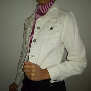 white denim jacket